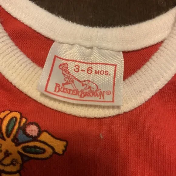 Vintage Buster Brown Romper Boys Baseball Player 3-6 Months Primary Colors - Picture 8 of 13